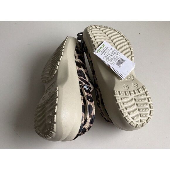 Crocs Women’s Sz 10 Classic Platform Animal Print Clog Bone Leopard 207844-2Y4 - Picture 10 of 12